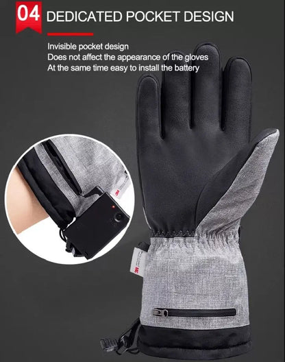 Intelligent Touch Warm Waterproof Outdoor Electric Heating Gloves - GimmeWarehouse