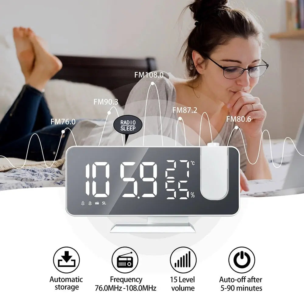 LED Digital Projection Clock - GimmeWarehouse