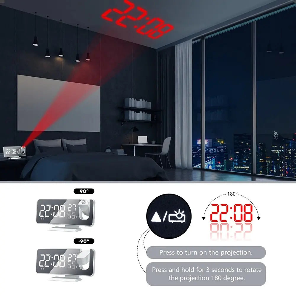 LED Digital Projection Clock - GimmeWarehouse