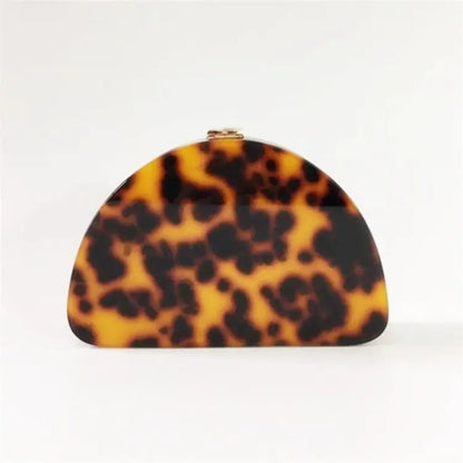 Leopard Print Acrylic Handbag For Ladies - GimmeWarehouse