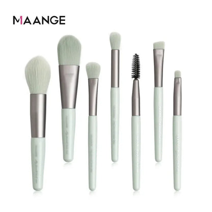 MAANGE 7Pcs Makeup Brushes Mini Set Cosmetic Powder - GimmeWarehouse