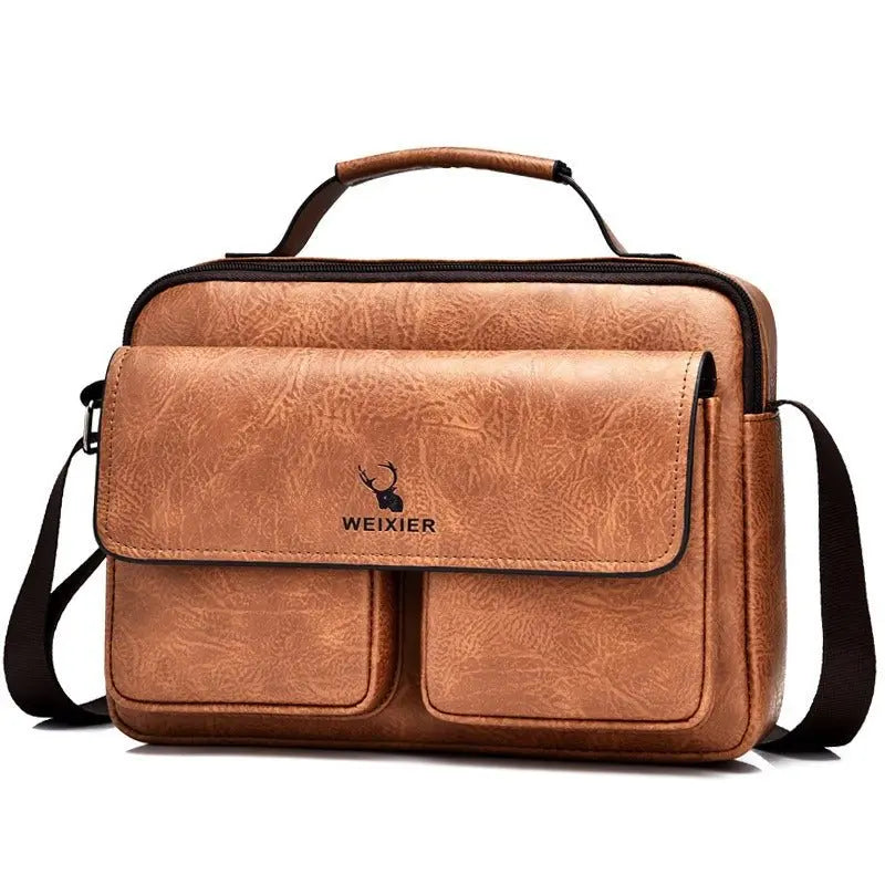 Men's Business Satchel Single Shoulder Bag Cross Body Large Capacity Single Shoulder Leisure Bag Messenger Bag Gimme that