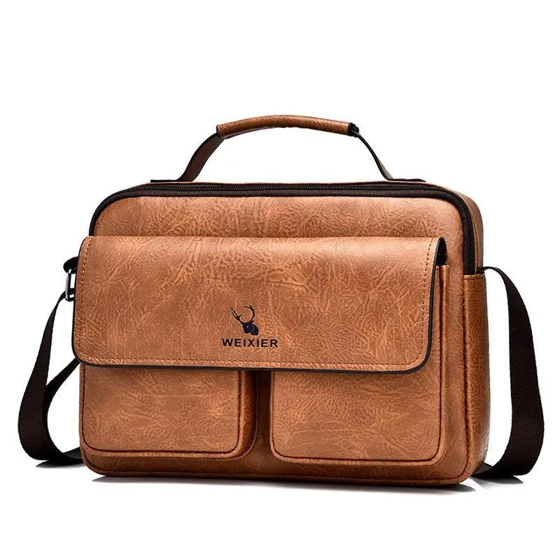 Men's Business Satchel Single Shoulder Bag Cross Body Large Capacity Single Shoulder Leisure Bag Messenger Bag Gimme that