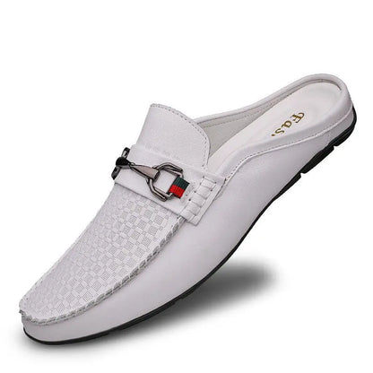 Men's Half-slippers Lazy Slip-on Leather Casual Shoes For Men Gimme that