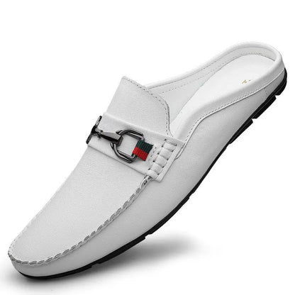 Men's Half-slippers Lazy Slip-on Leather Casual Shoes For Men Gimme that