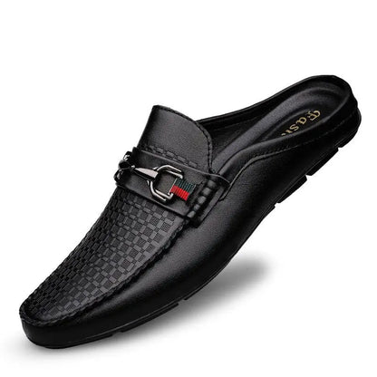 Men's Half-slippers Lazy Slip-on Leather Casual Shoes For Men Gimme that