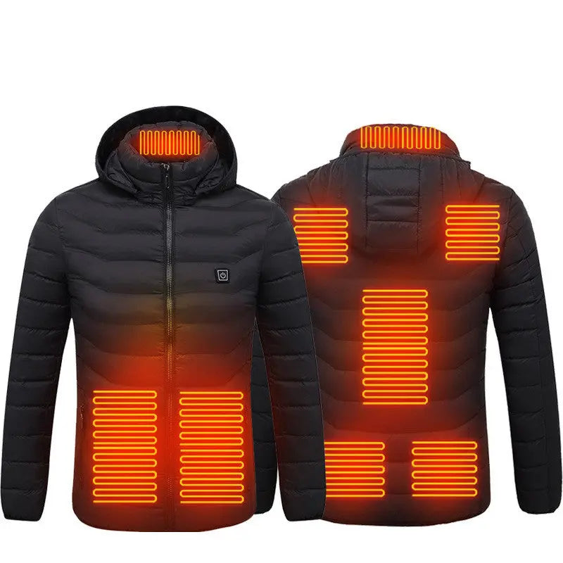 New Heated Jacket Coat USB Electric Jacket Cotton Coat Heater Thermal Clothing Heating Vest Men's Clothes Winter Gimme that