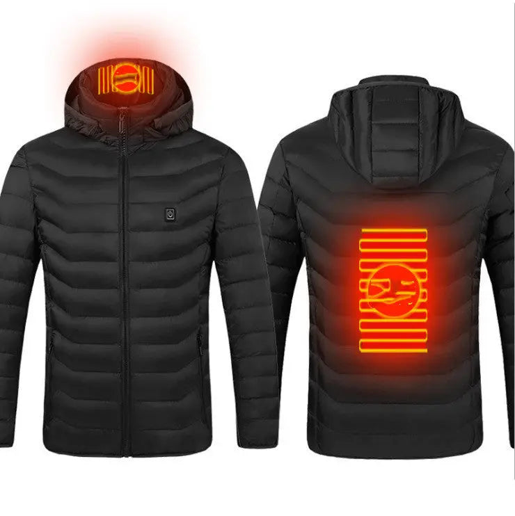 New Heated Jacket Coat USB Electric Jacket Cotton Coat Heater Thermal Clothing Heating Vest Men's Clothes Winter Gimme that