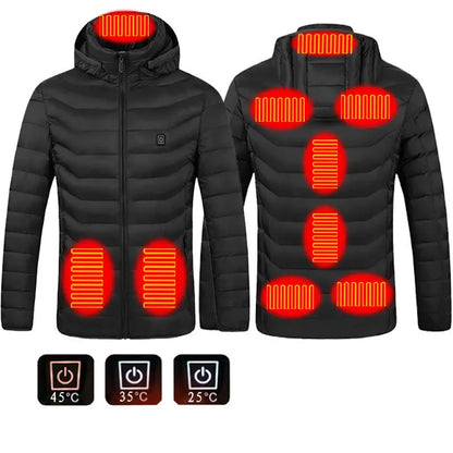 New Heated Jacket Coat USB Electric Jacket Cotton Coat Heater Thermal Clothing Heating Vest Men's Clothes Winter Gimme that