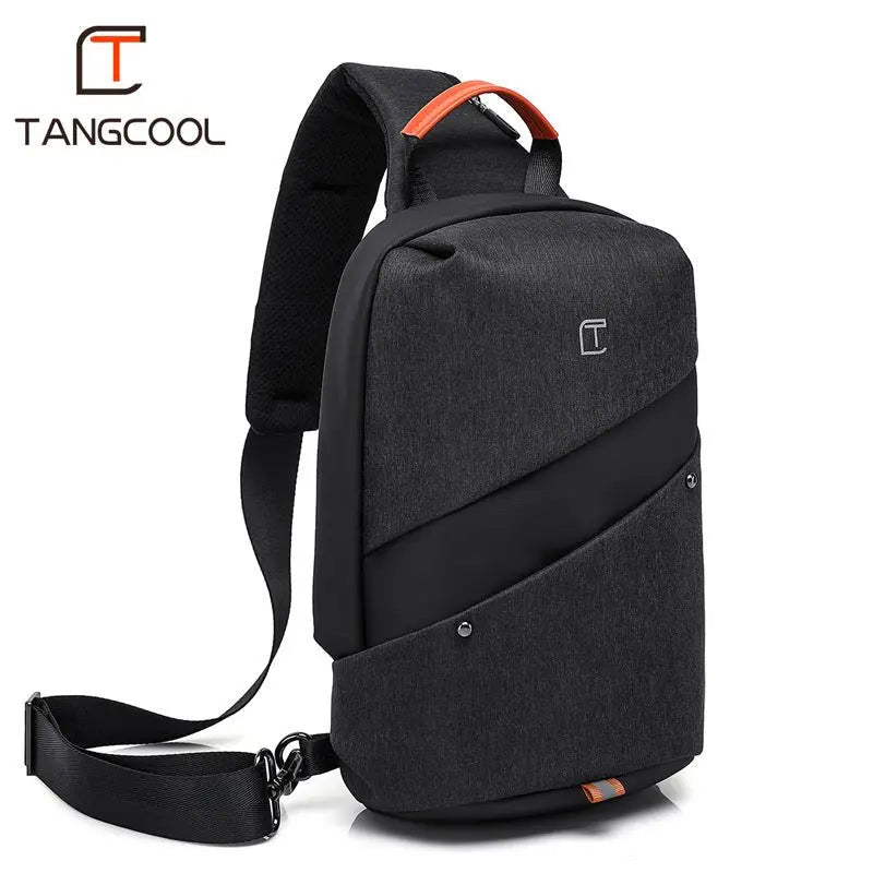 New Chest Bag Men's Korean Version Messenger Bag Men's Trend Usb Shoulder Bag Sling Bag Gimme that