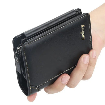 Wallet Men's Short Multi Card Position Three Fold Zipper Zero Wallet Fashion Thin Card Bag Men Gimme that