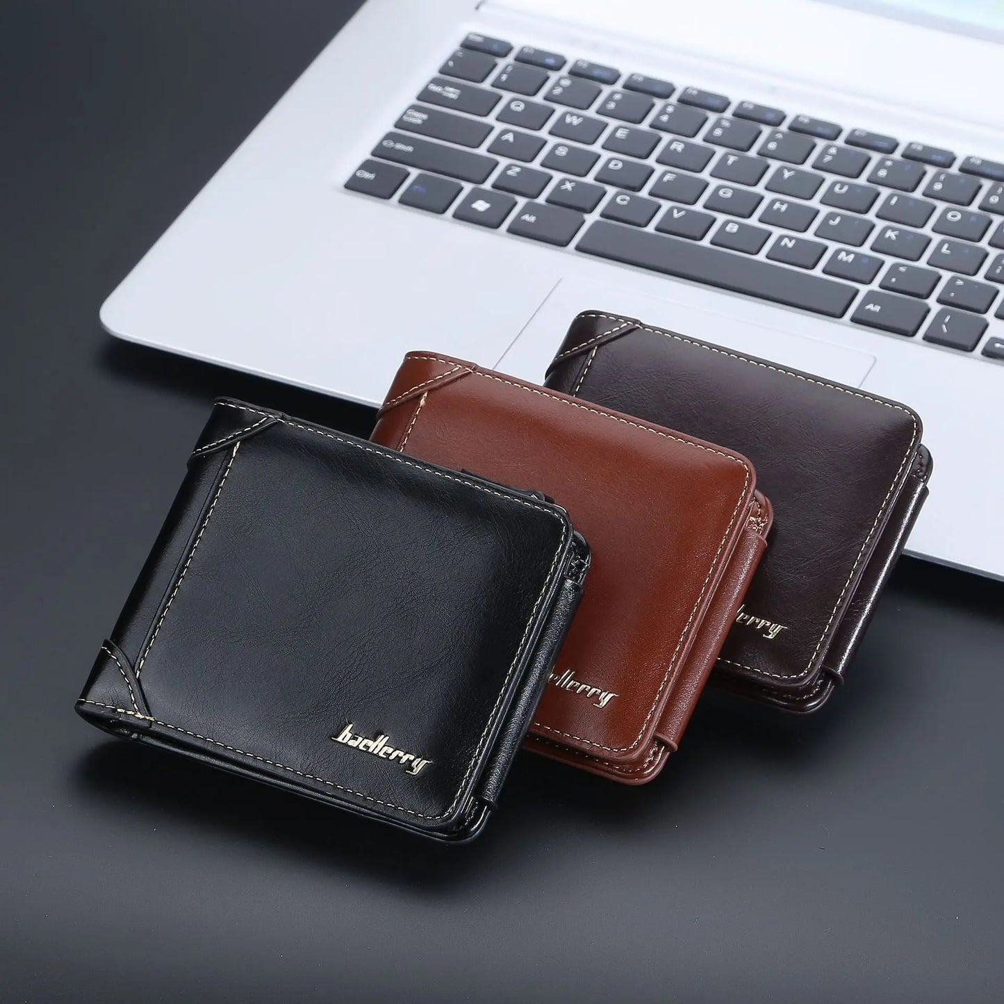 Wallet Men's Short Multi Card Position Three Fold Zipper Zero Wallet Fashion Thin Card Bag Men Gimme that