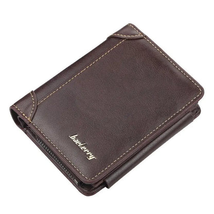 Wallet Men's Short Multi Card Position Three Fold Zipper Zero Wallet Fashion Thin Card Bag Men Gimme that