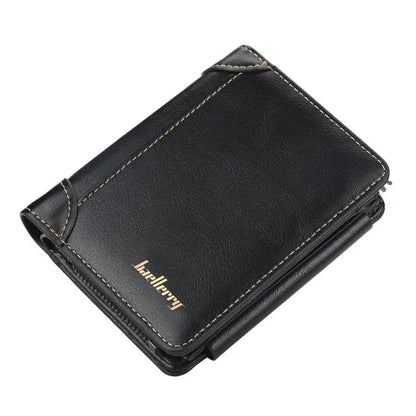 Wallet Men's Short Multi Card Position Three Fold Zipper Zero Wallet Fashion Thin Card Bag Men Gimme that