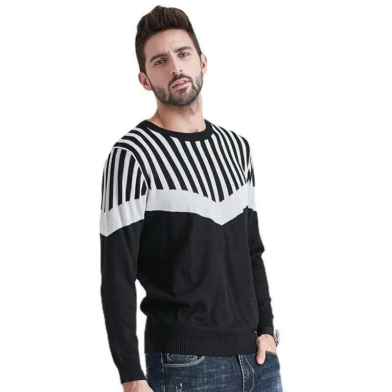 Autumn And Winter Plus Size Men's Sweater Round Neck Long Sleeve Casual Warm Sweater Gimme that