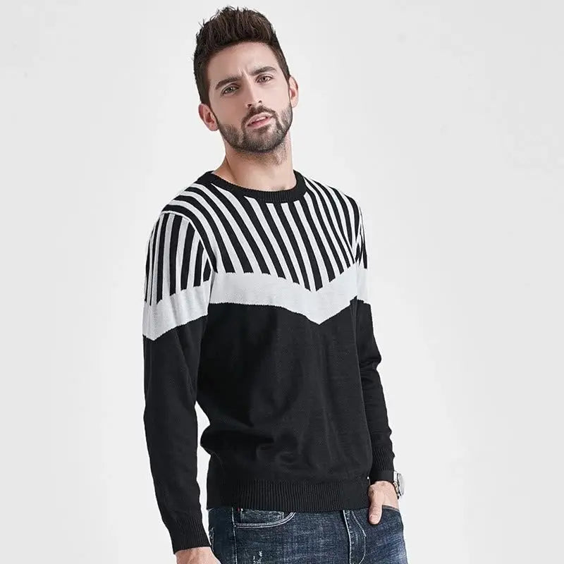 Autumn And Winter Plus Size Men's Sweater Round Neck Long Sleeve Casual Warm Sweater Gimme that