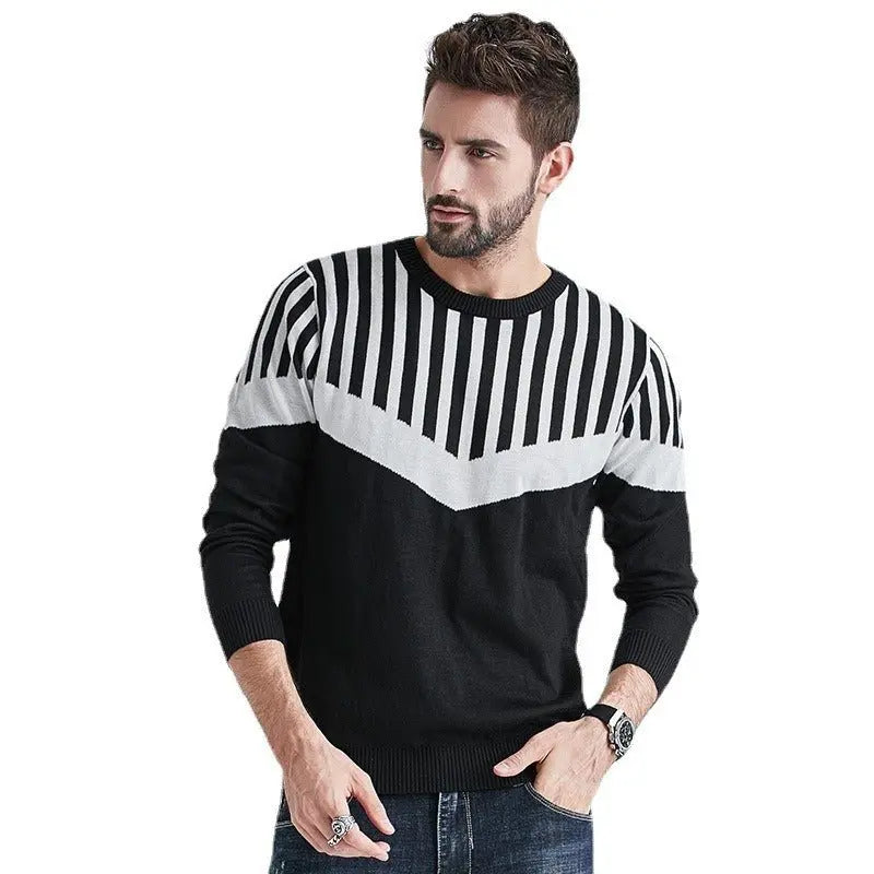 Autumn And Winter Plus Size Men's Sweater Round Neck Long Sleeve Casual Warm Sweater Gimme that