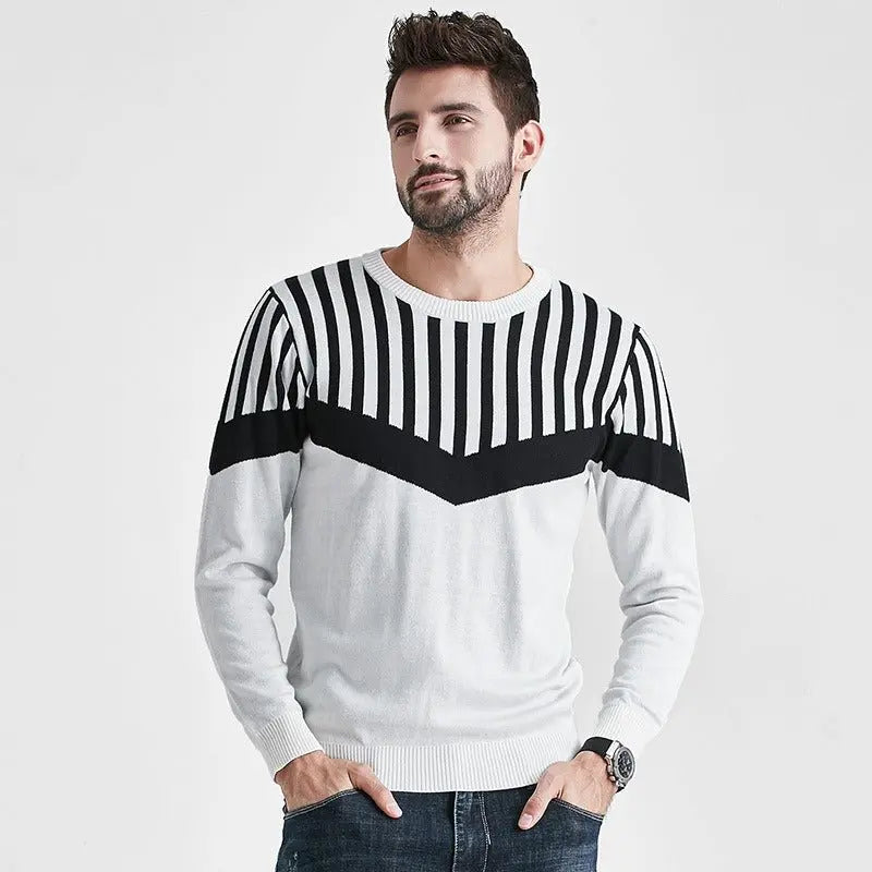 Autumn And Winter Plus Size Men's Sweater Round Neck Long Sleeve Casual Warm Sweater Gimme that