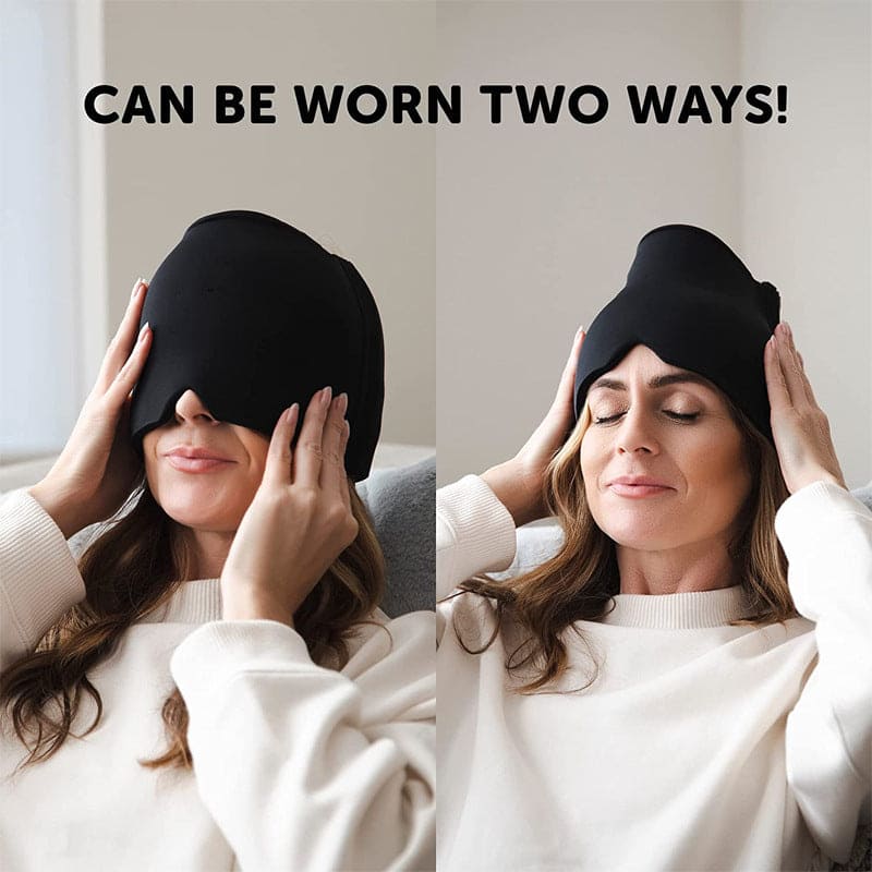 Migraine Relief Hat Ice Pack Headache Relief Gel Eye Mask - GimmeWarehouse