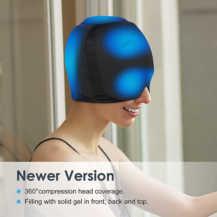 Migraine Relief Hat Ice Pack Headache Relief Gel Eye Mask - GimmeWarehouse