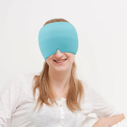 Migraine Relief Hat Ice Pack Headache Relief Gel Eye Mask Cold Therapy Migraine Face Mask Elastic Bag - GimmeWarehouse