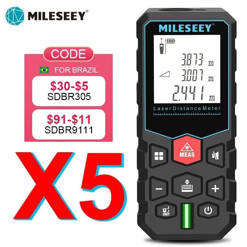 Mileseey Laser Distance Meter Rangefinder - GimmeWarehouse