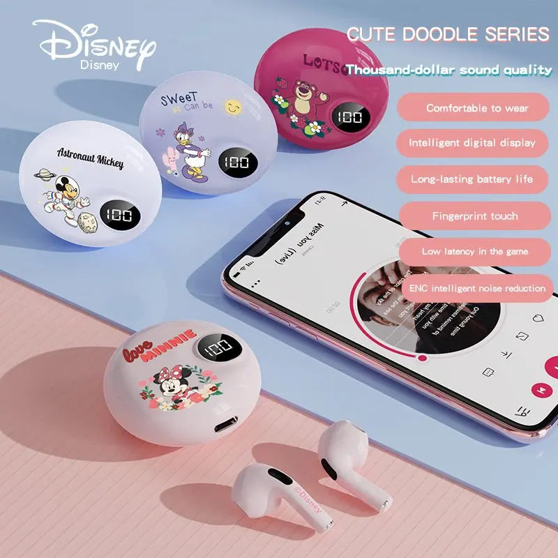 Minnie Mickey Digital Display Bluetooth Headset - GimmeWarehouse