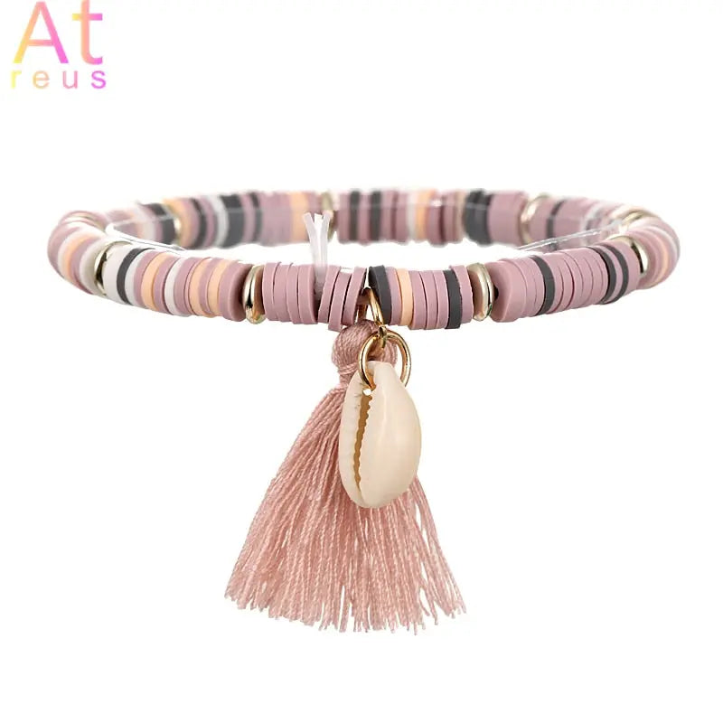 Multicolor Tassel Anklet Beaded Elastic Chain - Gimme That