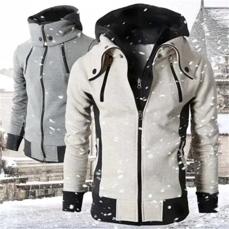 New Men's Hooded Zippered Sweater Casual Autumn Winter Jacket Sports Outdoor Men's Coat Gimme that