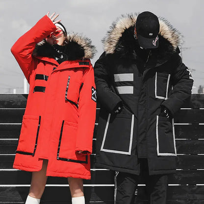 National Tide Couples long Casual Cotton Coat - GimmeWarehouse