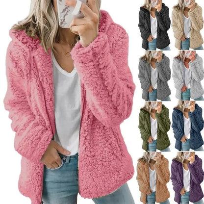 European And American New Women's Hooded Woolen Autumn And Winter Coat Ins Gimme that