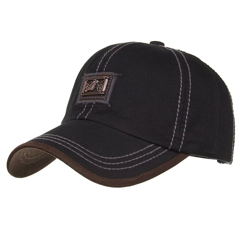 New Motorcycle Metal Label Baseball Cap - GimmeWarehouse