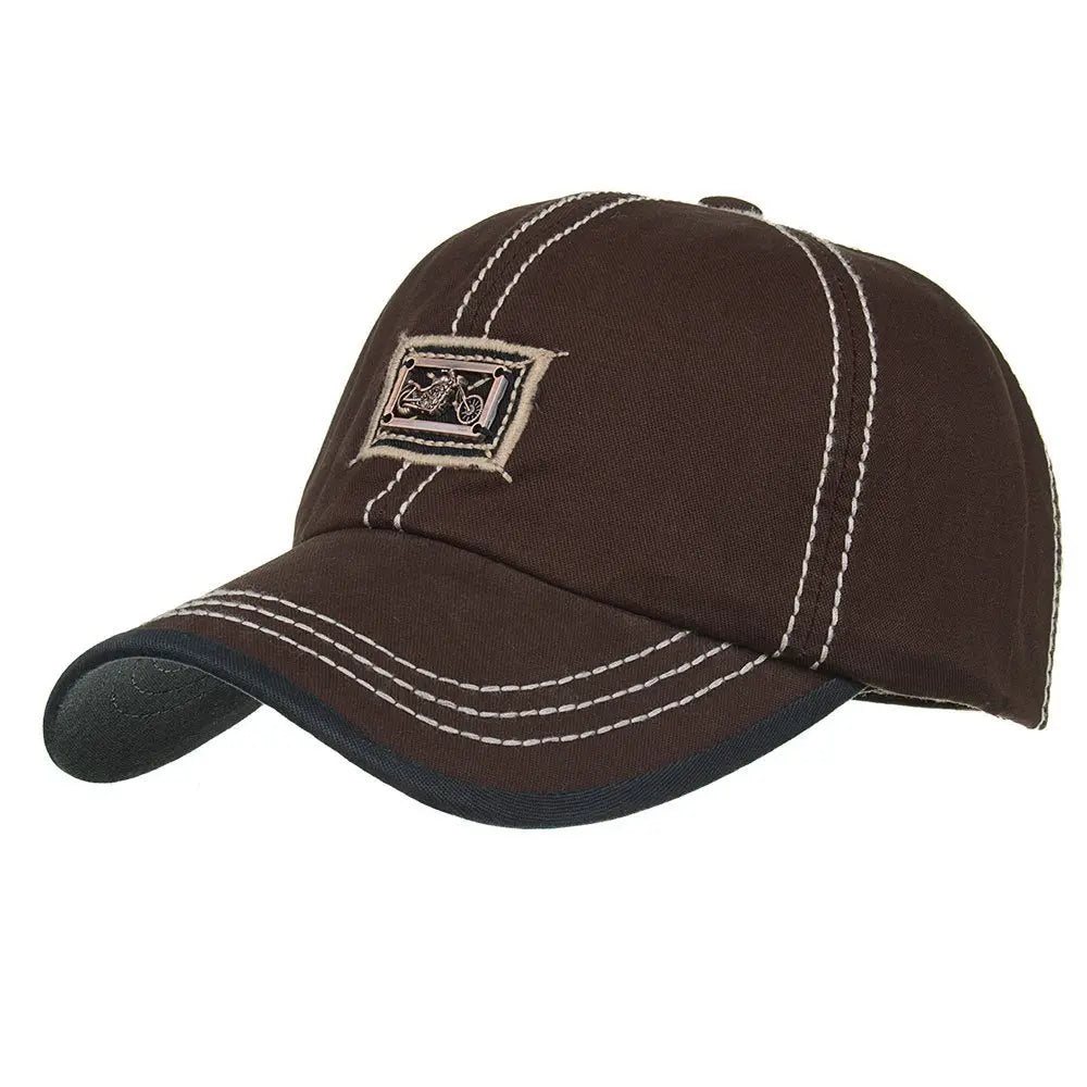 New Motorcycle Metal Label Baseball Cap - GimmeWarehouse