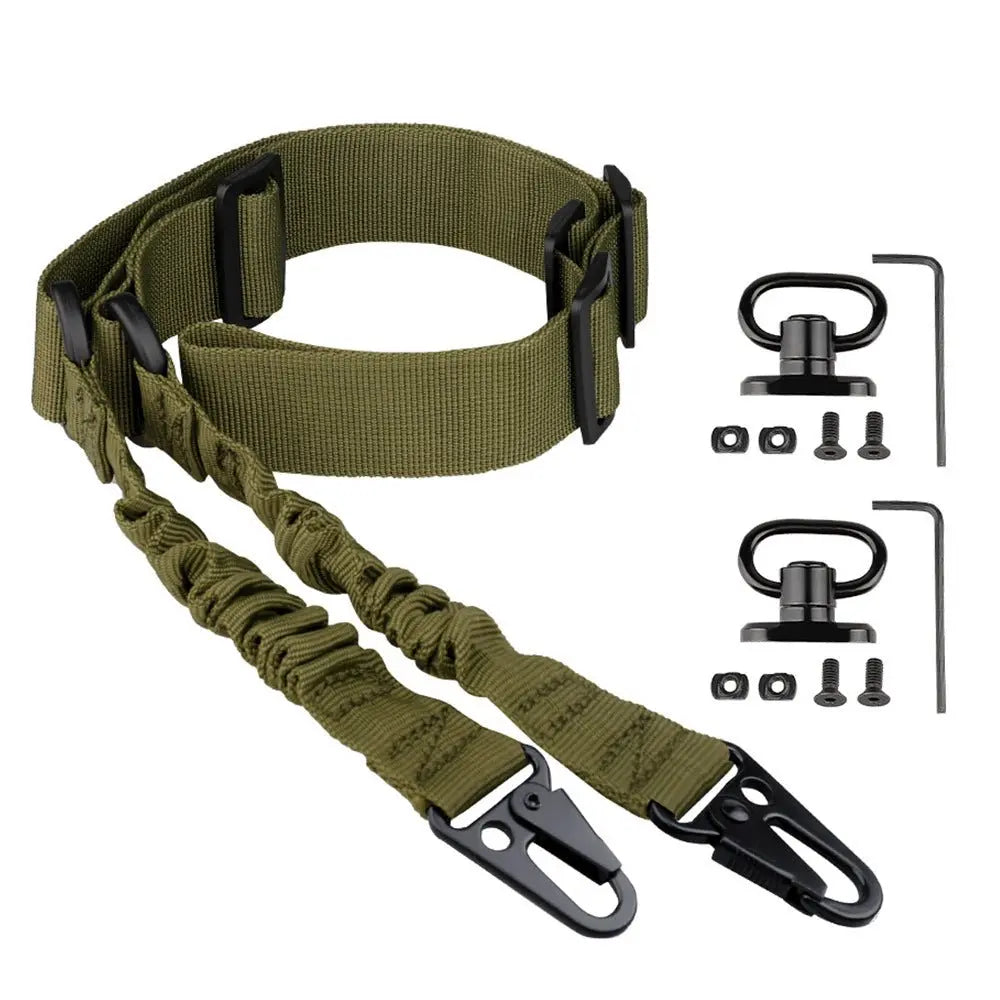 New Ordinary Two-Point Tactical Gun Rope CS Nylon Tactical Shoulder Belt Cross Body Nylon Gun Belt Set - GimmeWarehouse