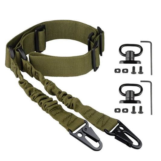 New Ordinary Two-Point Tactical Gun Rope CS Nylon Tactical Shoulder Belt Cross Body Nylon Gun Belt Set - GimmeWarehouse