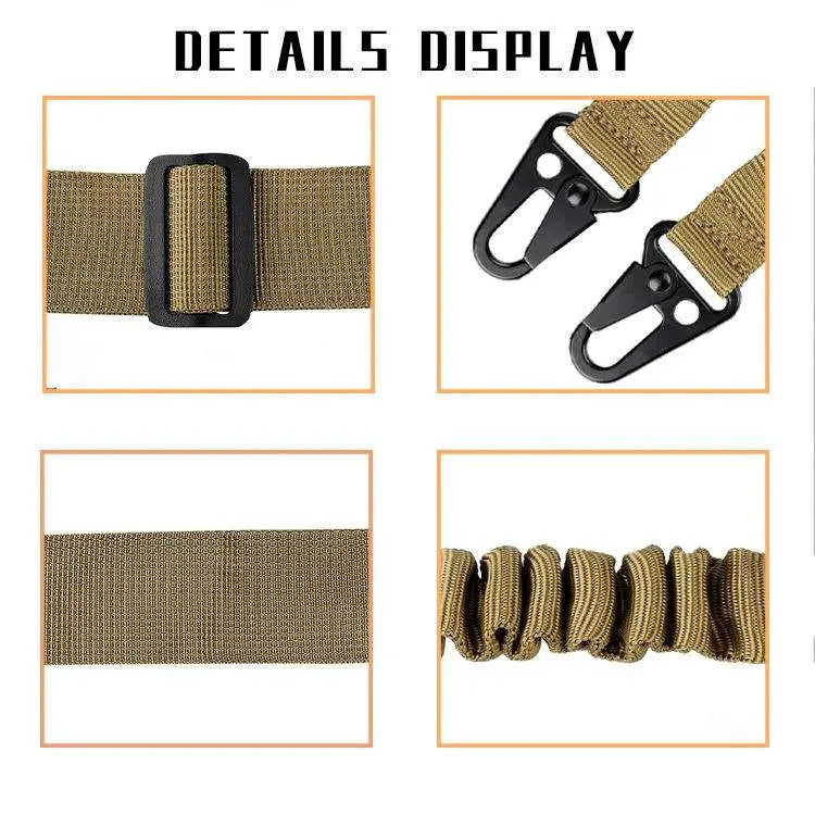 New Ordinary Two-Point Tactical Gun Rope CS Nylon Tactical Shoulder Belt Cross Body Nylon Gun Belt Set - GimmeWarehouse