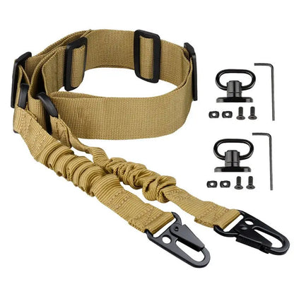 New Ordinary Two-Point Tactical Gun Rope CS Nylon Tactical Shoulder Belt Cross Body Nylon Gun Belt Set - GimmeWarehouse