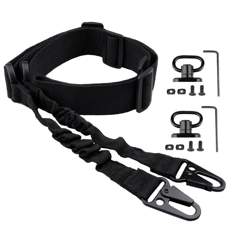 New Ordinary Two-Point Tactical Gun Rope CS Nylon Tactical Shoulder Belt Cross Body Nylon Gun Belt Set - GimmeWarehouse