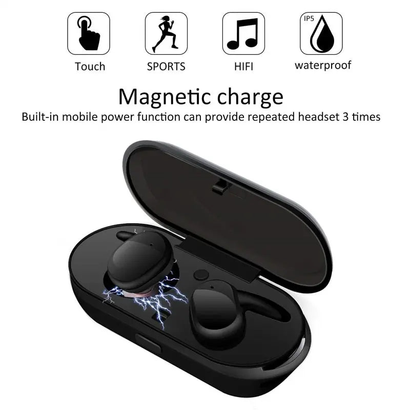 Y30 TWS Wireless headphones 5.0 Earphone Noise Cancelling Headset Stereo Sound Music In-ear Earbuds For Android IOS smart phone Gimme that