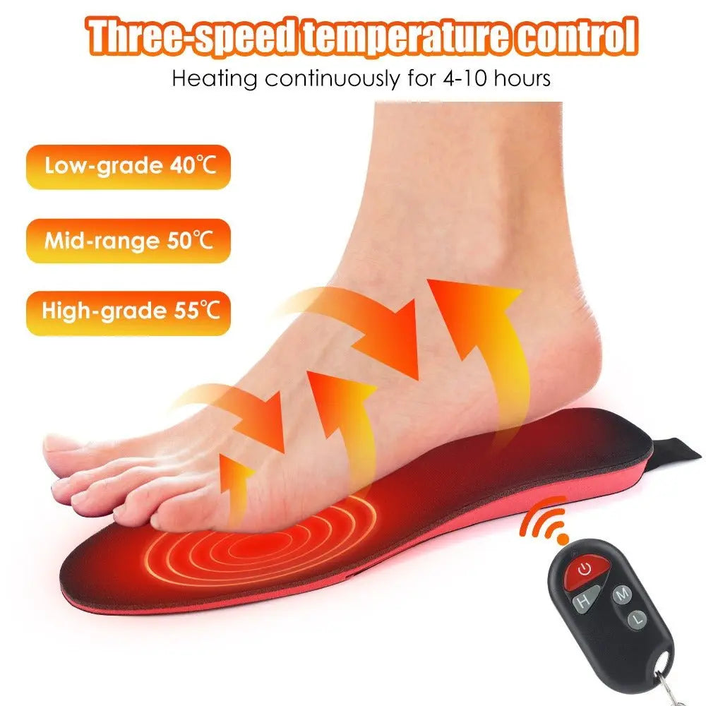 Outdoor Electric Heating Insole Male Female Same USB Charging Three Gear Wireless Remote Control Thermal Insole - GimmeWarehouse