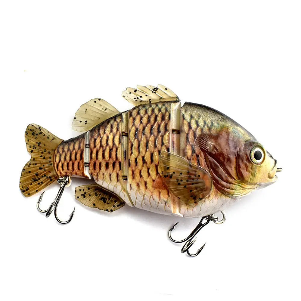 PVC Soft Tail Sub Bait 4-Section Tilapia Sub Multi Section Artificial Bait Freshwater Sub Bait - GimmeWarehouse