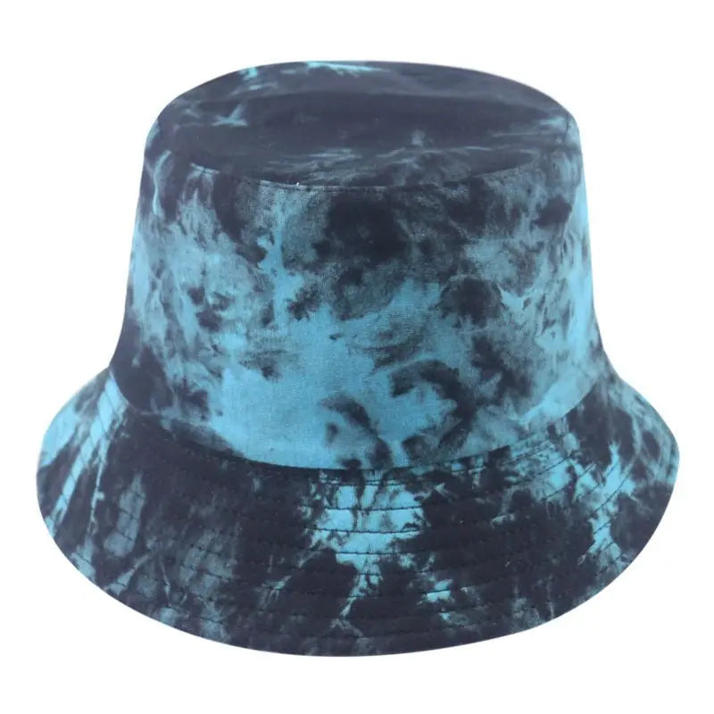 European and American Ins New Harajuku Tie-Dyed Ink Painting Bucket Hat Men and Women Street Lovers Wild Double-Sided Wear Bucket Hat Fashion Gimme that