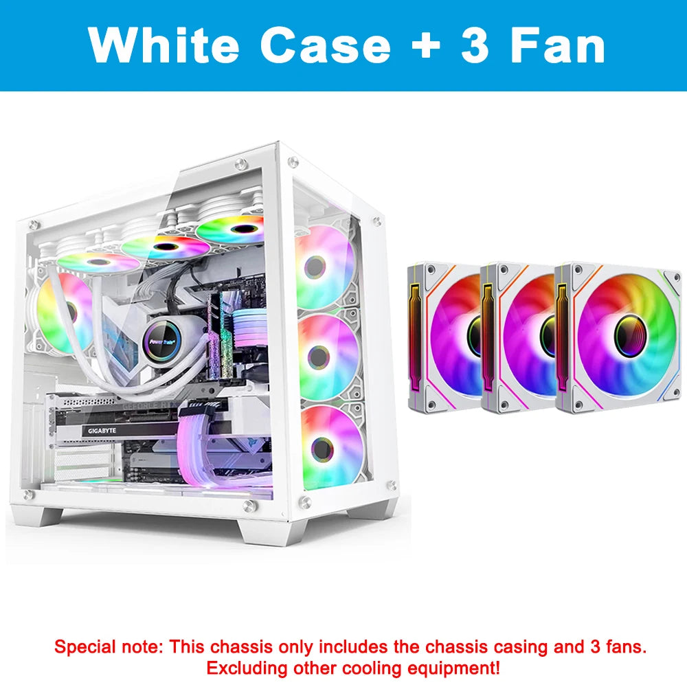 Power Train Seaview Room Desktop Computer Case Standard Edition Side Transparent Chassis Support EATX ATX ITX 360 Water Cooler - GimmeWarehouse