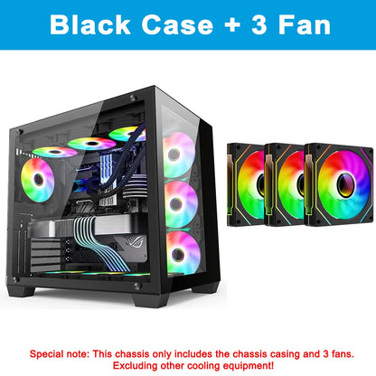 Power Train Seaview Room Desktop Computer Case Standard Edition Side Transparent Chassis Support EATX ATX ITX 360 Water Cooler - GimmeWarehouse