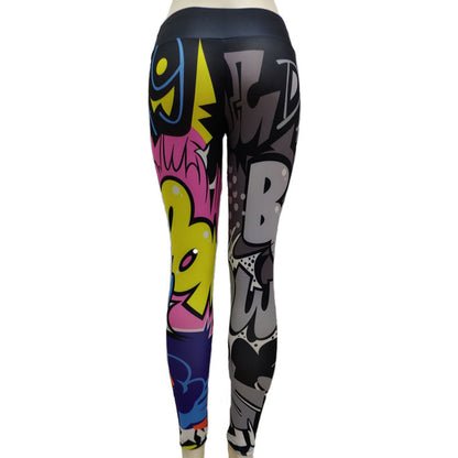 Printed Pants Slim Yoga Pants Sports Leggings Women - GimmeWarehouse