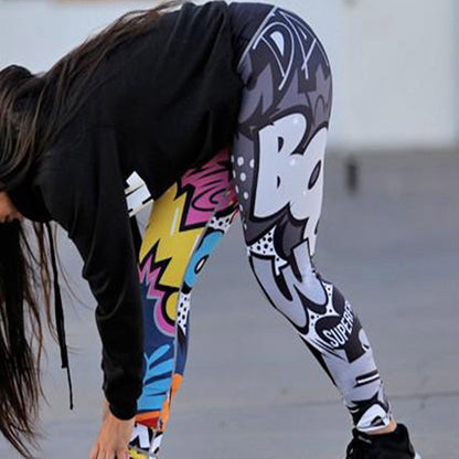 Printed Pants Slim Yoga Pants Sports Leggings Women - GimmeWarehouse