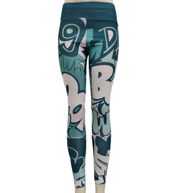 Printed Pants Slim Yoga Pants Sports Leggings Women - GimmeWarehouse