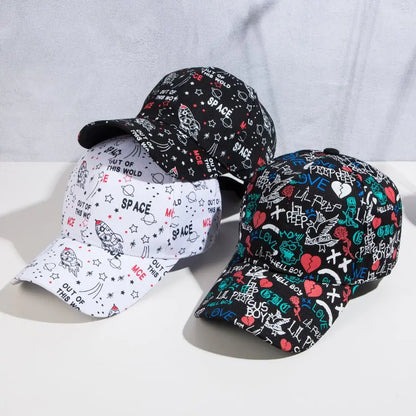 New Baseball Cap Men's Spring and Summer Sun Protection Casual Peaked Cap Women's Personalized Patterns Printed Hat Gimme that