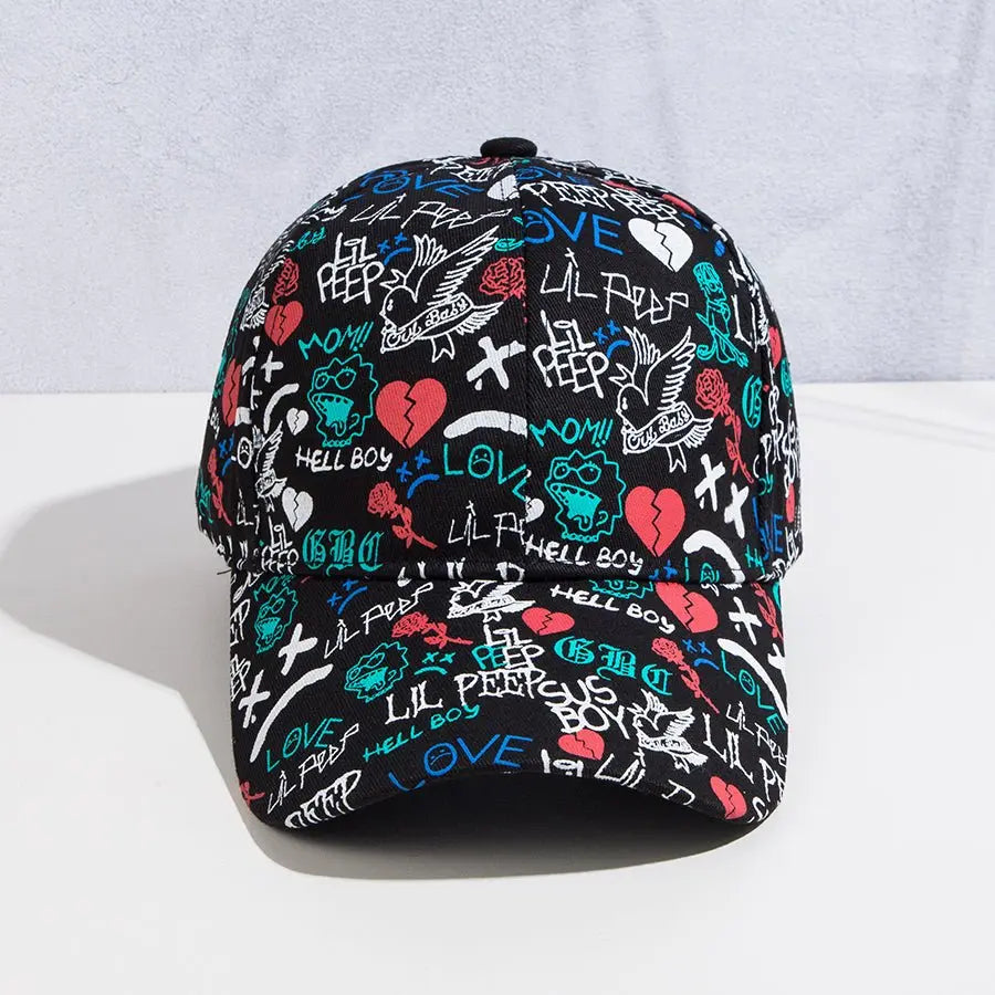 New Baseball Cap Men's Spring and Summer Sun Protection Casual Peaked Cap Women's Personalized Patterns Printed Hat Gimme that