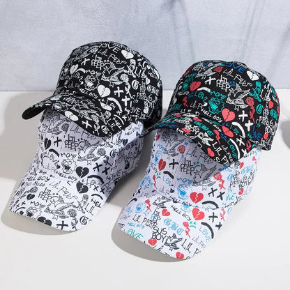 New Baseball Cap Men's Spring and Summer Sun Protection Casual Peaked Cap Women's Personalized Patterns Printed Hat Gimme that